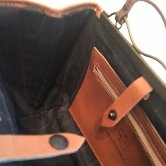 Designer Brown and Yellow Leather Shoulder Bag By PEUTCH OF PARIS - Picture 5 of 8